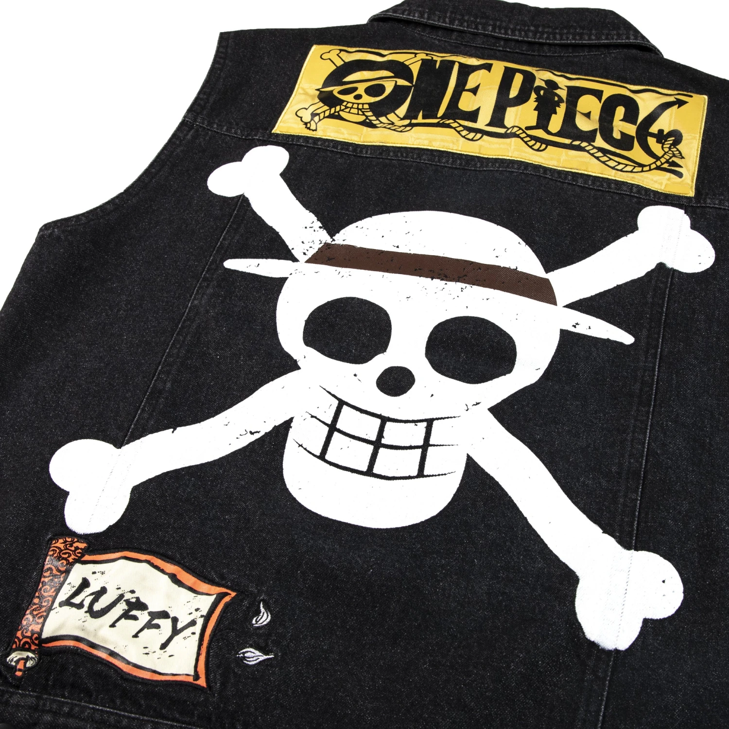One Piece Luffy Denim Vest 6 One Piece Luffy Denim Vest - Image 4