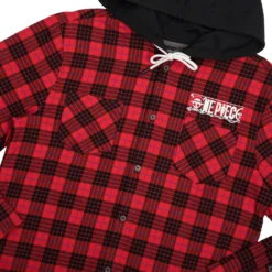 One Piece Straw Hat Crew Hooded Flannel -Atsuko Sale Store OWM6646ONP 002