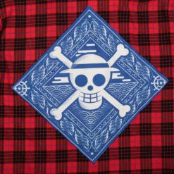 One Piece Straw Hat Crew Hooded Flannel -Atsuko Sale Store OWM6646ONP 004