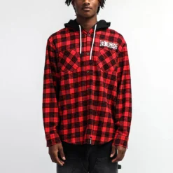 One Piece Straw Hat Crew Hooded Flannel