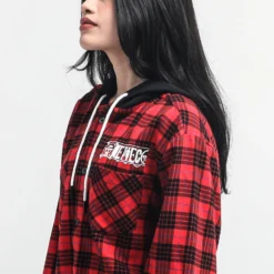 One Piece Straw Hat Crew Hooded Flannel -Atsuko Sale Store OWM6646ONP ecomm LUNASMALL 3