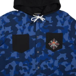 One Piece Straw Hat Crew Hooded Camo Flannel -Atsuko Sale Store OWM6647ONP 002