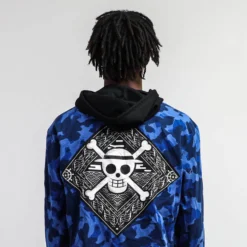 One Piece Straw Hat Crew Hooded Camo Flannel -Atsuko Sale Store OWM6647ONP ecomm ANTHONYLARGE 4