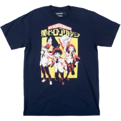 My Hero Academia Deku Squad Group Navy Tee