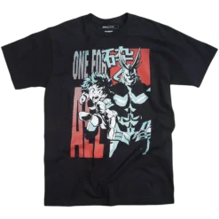 My Hero Academia One For All Deku And All Might Black Tee