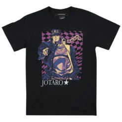 Jotaro Checkered Black Tee