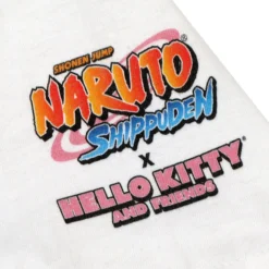 Hello Kitty And Friends X Naruto Clouds White Tee -Atsuko Sale Store TS9PRSNSC 3