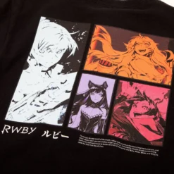 Team RWBY The Manga Group Panels Black Tee 9 Team RWBY The Manga Group Panels Black Tee -Atsuko Sale Store TS9WZTRWB 4