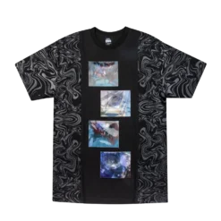 Sasuke Vs. Naruto Lenticular Fight Scene Black Tee