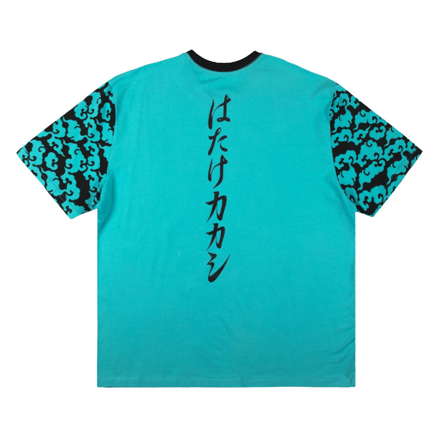 NARUTO Kakashi Pattern Sleeve Teal Tee 4 NARUTO Kakashi Pattern Sleeve Teal Tee - Image 2
