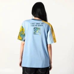 Jet Black Patchwork Panel Tee -Atsuko Sale Store TSA57B2CBP ecomm11