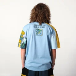 Jet Black Patchwork Panel Tee -Atsuko Sale Store TSA57B2CBP ecomm9