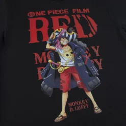 One Piece Film: Red Luffy Black Tee -Atsuko Sale Store TSA5CJ4OPR 2