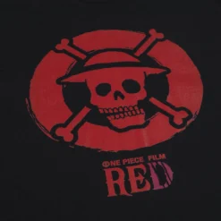 One Piece Film: Red Luffy Black Tee -Atsuko Sale Store TSA5CJ4OPR 4