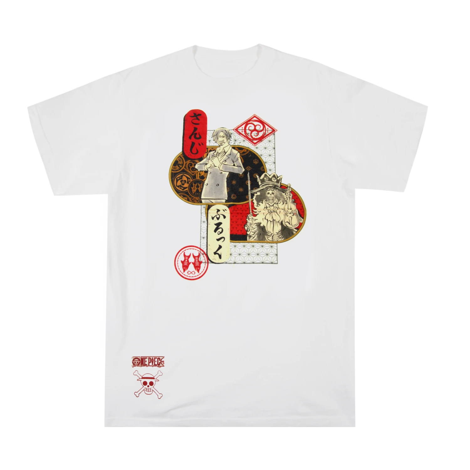 One Piece Sanji & Brook White Tee 3 One Piece Sanji & Brook White Tee