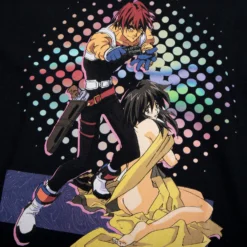 Gene & Melfina To Be Continued Black Tee -Atsuko Sale Store TSM0L7GOLS 3