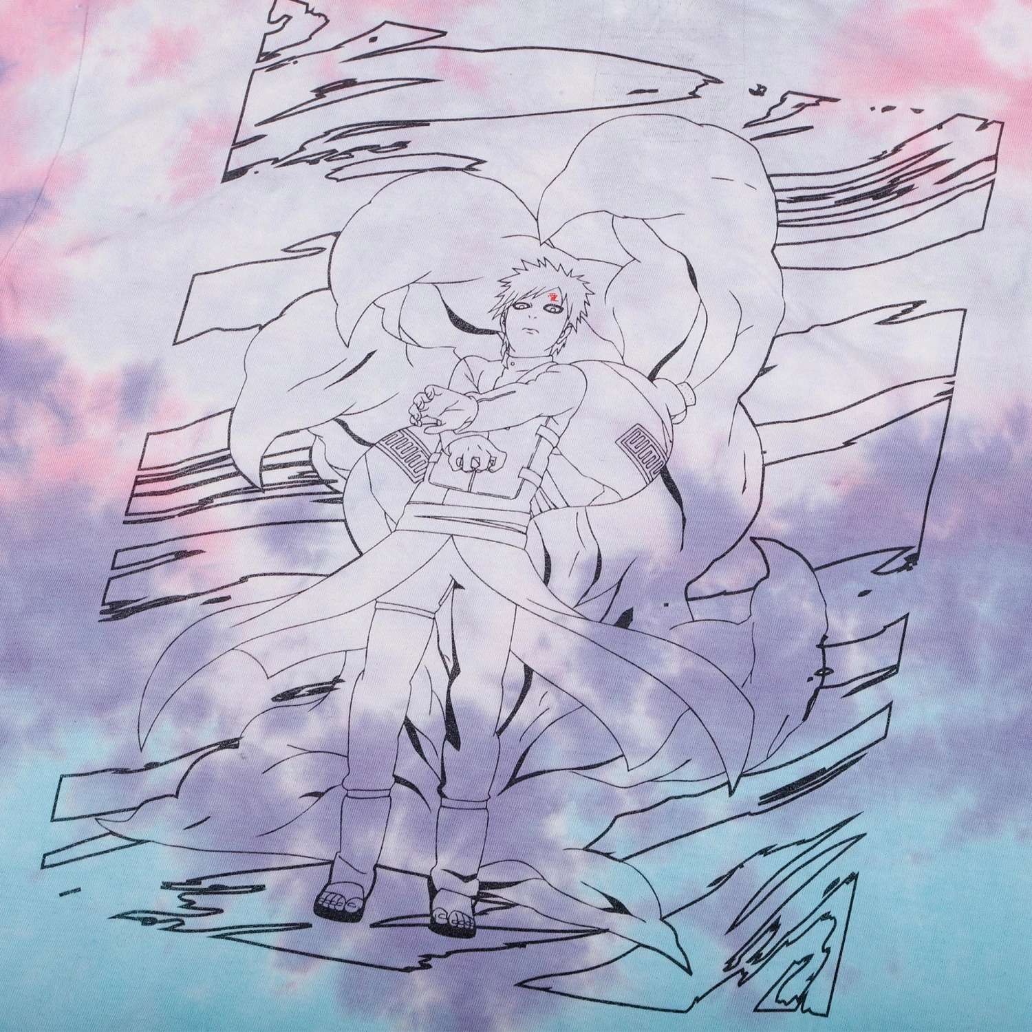 NARUTO Gara Of The Desert Cotton Candy Tie Dye Tee 6 NARUTO Gara Of The Desert Cotton Candy Tie Dye Tee - Image 4