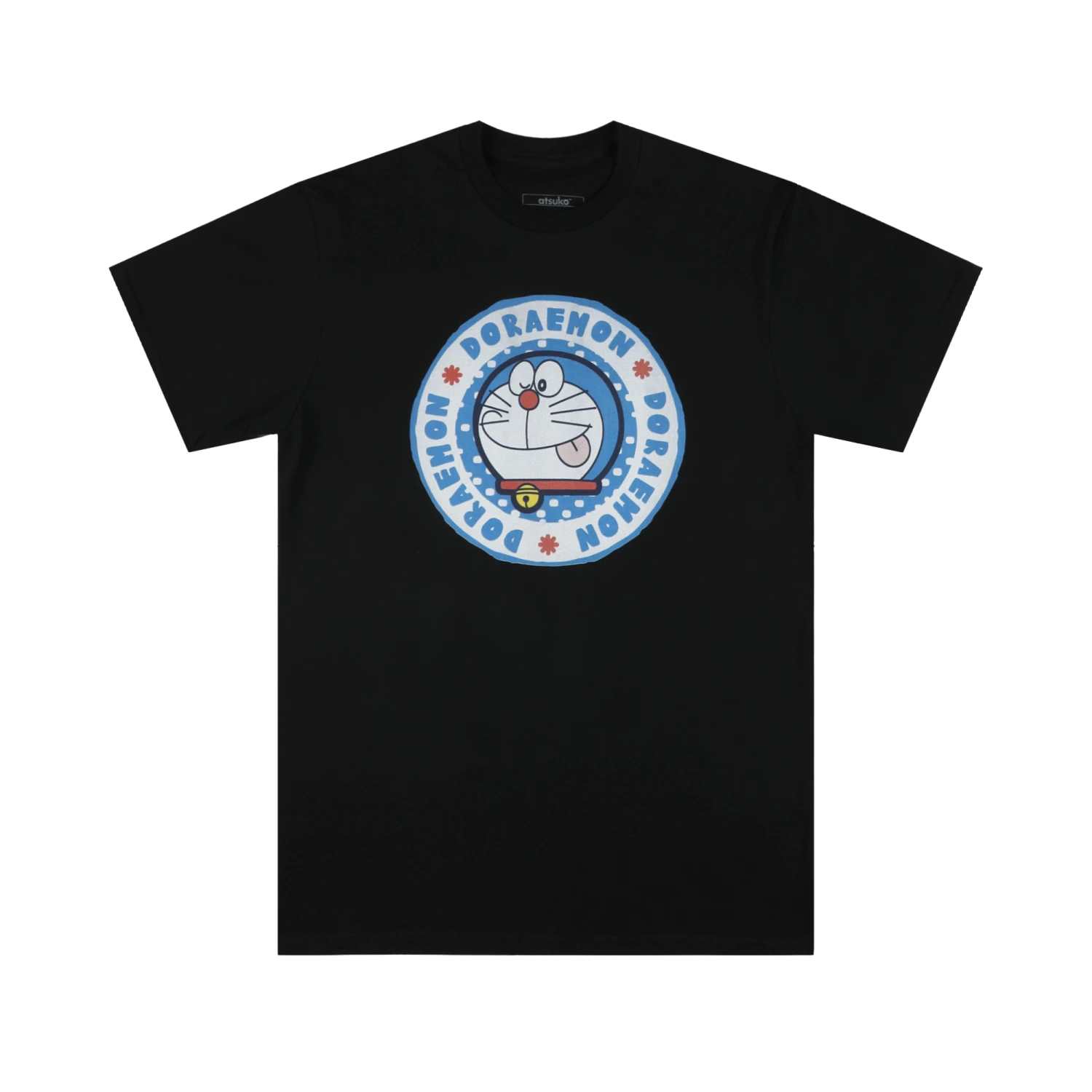 Doraemon Emblem Black Tee 3 Doraemon Emblem Black Tee
