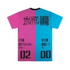 Asuka And Rei Pink And Blue Color Block Tee -Atsuko Sale Store TSM1RZJNGE 3