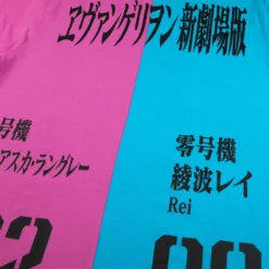 Asuka And Rei Pink And Blue Color Block Tee -Atsuko Sale Store TSM1RZJNGE 4