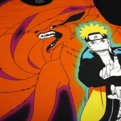 NARUTO Nine-Tailed Demon Fox Large Print Tee -Atsuko Sale Store TSM1S99NAR detail front