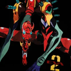 Eva Unit-02 Big Print Black Tee -Atsuko Sale Store TSM1U4GNGE 3