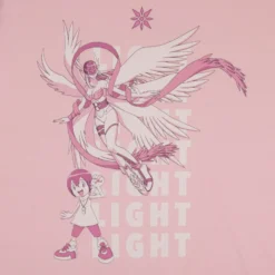 Angewomon & Kari Light Pink Tee -Atsuko Sale Store TSM2B7LDIG 002
