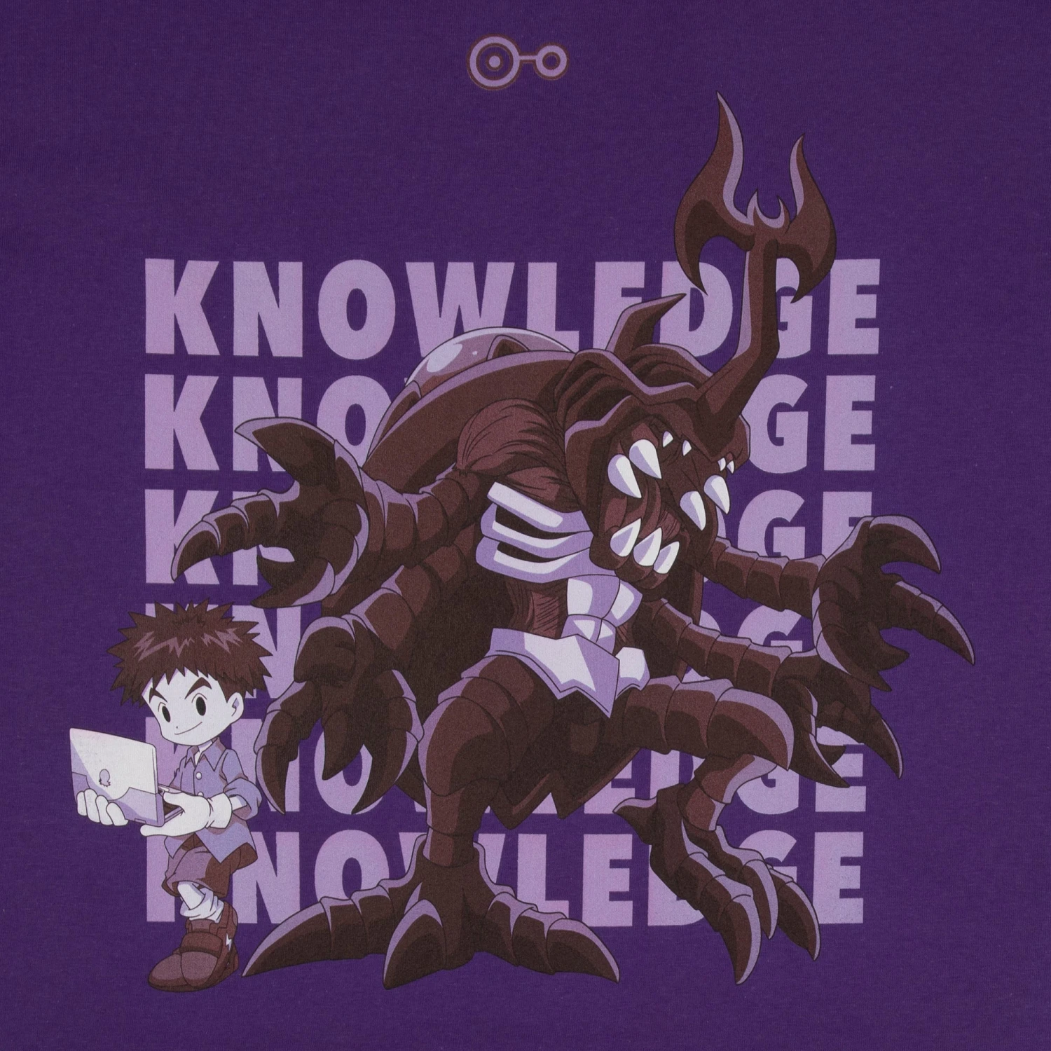 MegaKabuterimon And Izzy Knowledge Purple Tee 4 MegaKabuterimon And Izzy Knowledge Purple Tee - Image 2