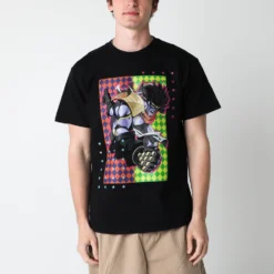 Star Platinum Diamond Pattern Black Tee