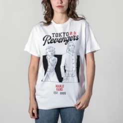 Mikey And Draken White Tee -Atsuko Sale Store TSM54CHCRU ecomm 3