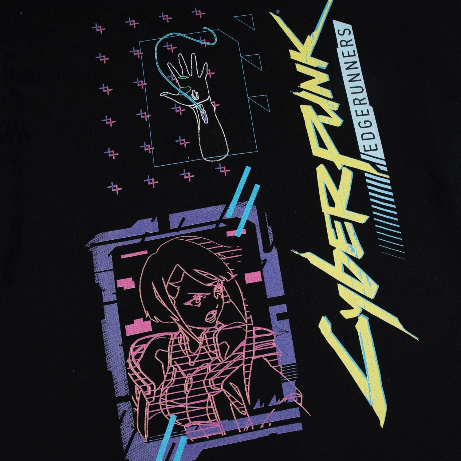Lucy Neon Outlines Black Tee 4 Lucy Neon Outlines Black Tee - Image 2