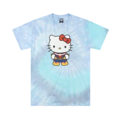 All Might X Hello Kitty Blue Tie Dye Tee