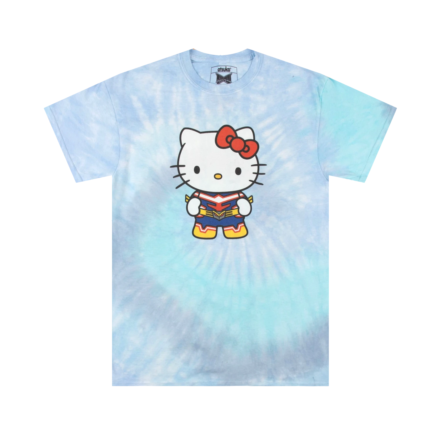 All Might X Hello Kitty Blue Tie Dye Tee 3 All Might X Hello Kitty Blue Tie Dye Tee