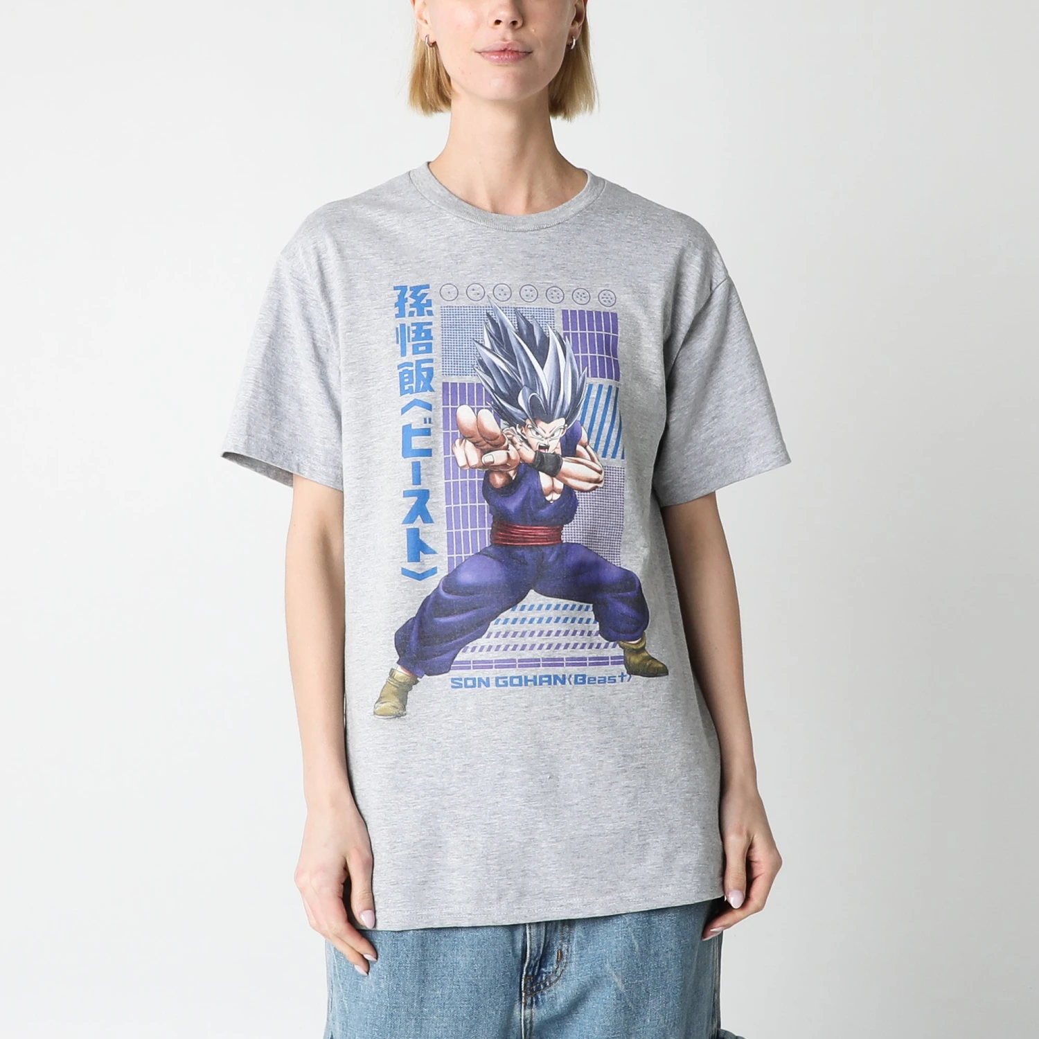 Gohan Beast Heather Grey Tee 4 Gohan Beast Heather Grey Tee - Image 2