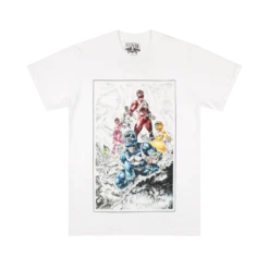 Mighty Morphin Group White Tee
