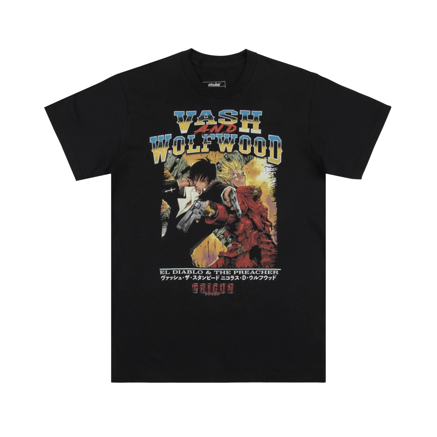 Vash And Wolfwood Black Tee 3 Vash And Wolfwood Black Tee