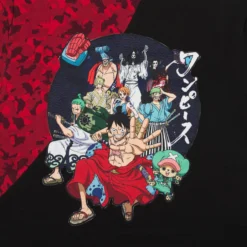 One Piece Straw Hat Crew Camo Split Tee -Atsuko Sale Store TSM664CONP 004