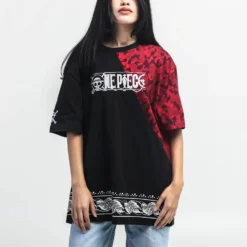 One Piece Straw Hat Crew Camo Split Tee