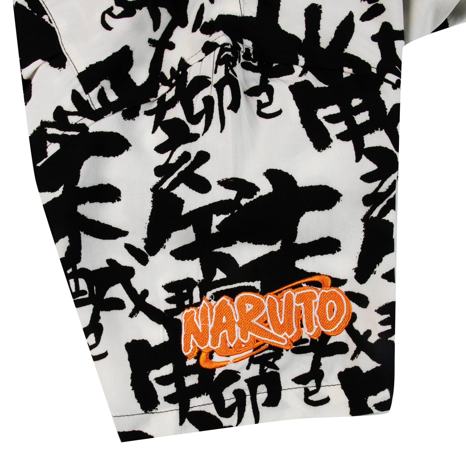Naruto Allover Black & White Print Button Down Shirt 6 Naruto Allover Black & White Print Button Down Shirt - Image 4