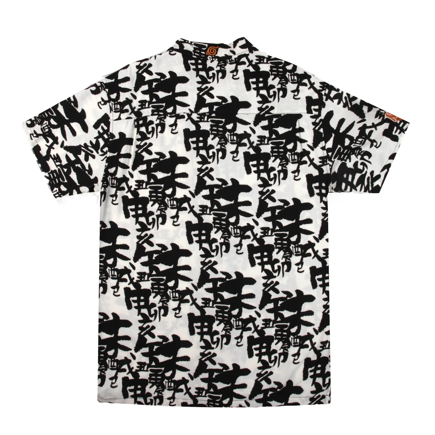 Naruto Allover Black & White Print Button Down Shirt 4 Naruto Allover Black & White Print Button Down Shirt - Image 2