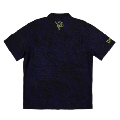 Eva Unit-01 Topography Print Purple Button-Down Shirt -Atsuko Sale Store WVA2JSSNGE 4