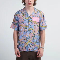 Golden Wind Giorno Floral Button-Down Shirt