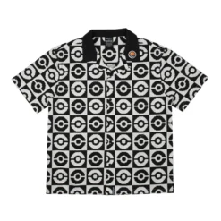 POKEMON Poké Ball Allover Black & White Button-Down