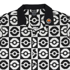 POKEMON Poké Ball Allover Black & White Button-Down -Atsuko Sale Store WVA56K7POK 03 1