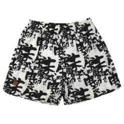 Naruto Allover Black & White Print Short