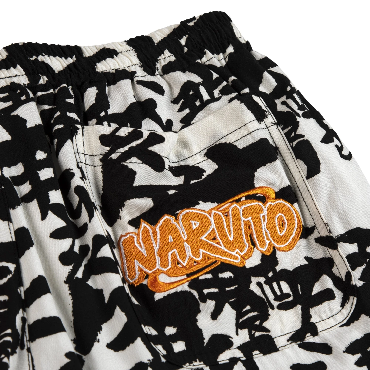 Naruto Allover Black & White Print Short 6 Naruto Allover Black & White Print Short - Image 4