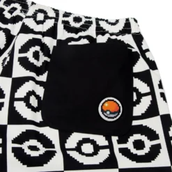 POKEMON Poké Ball Allover Black & White Shorts -Atsuko Sale Store ZJA56K8POK 5