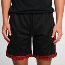 NERV Basketball Black And Red Shorts