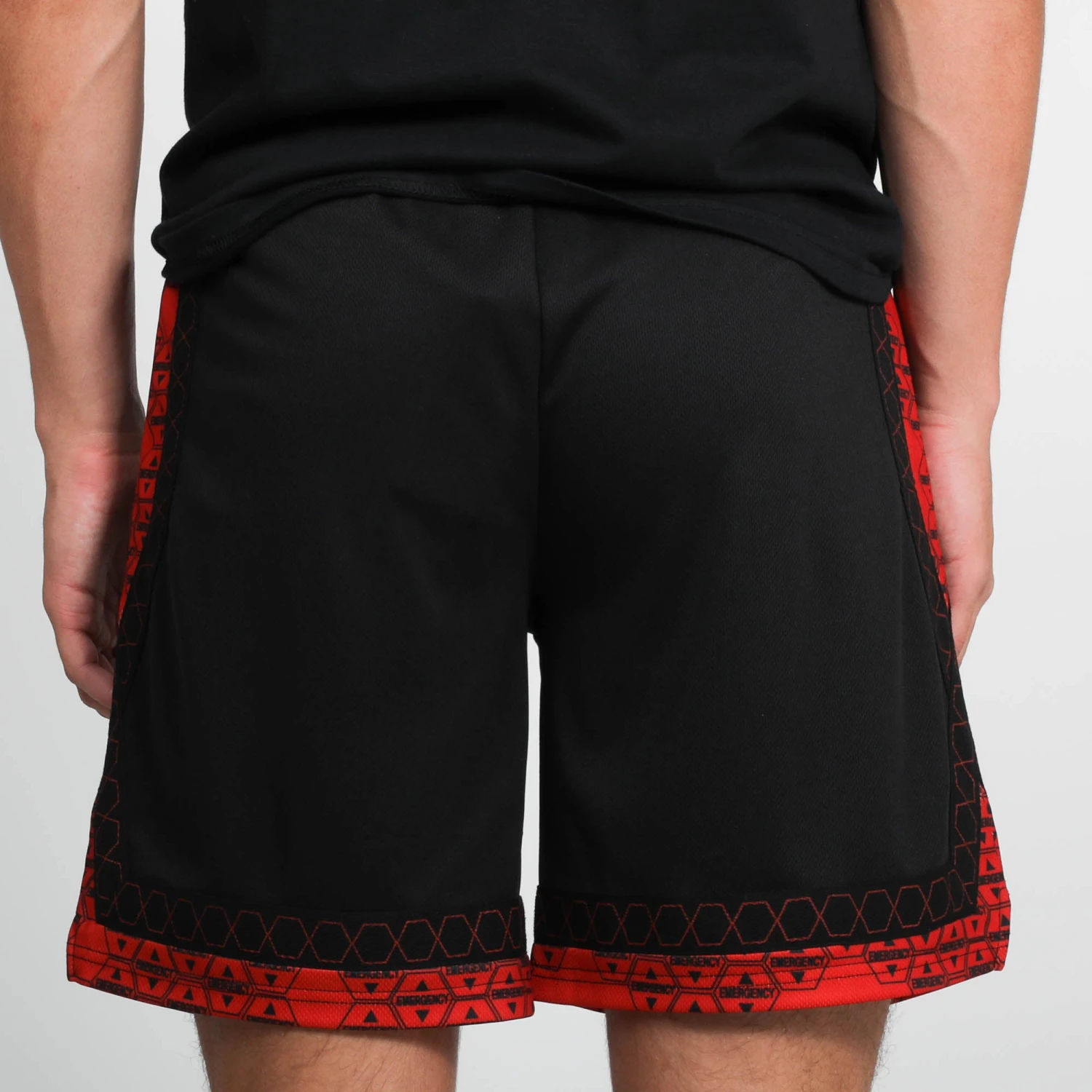 NERV Basketball Black And Red Shorts 6 NERV Basketball Black And Red Shorts - Image 4