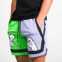 Gon And Killua Split Basketball Shorts -Atsuko Sale Store ZJA5MEJHXH ecomm 2